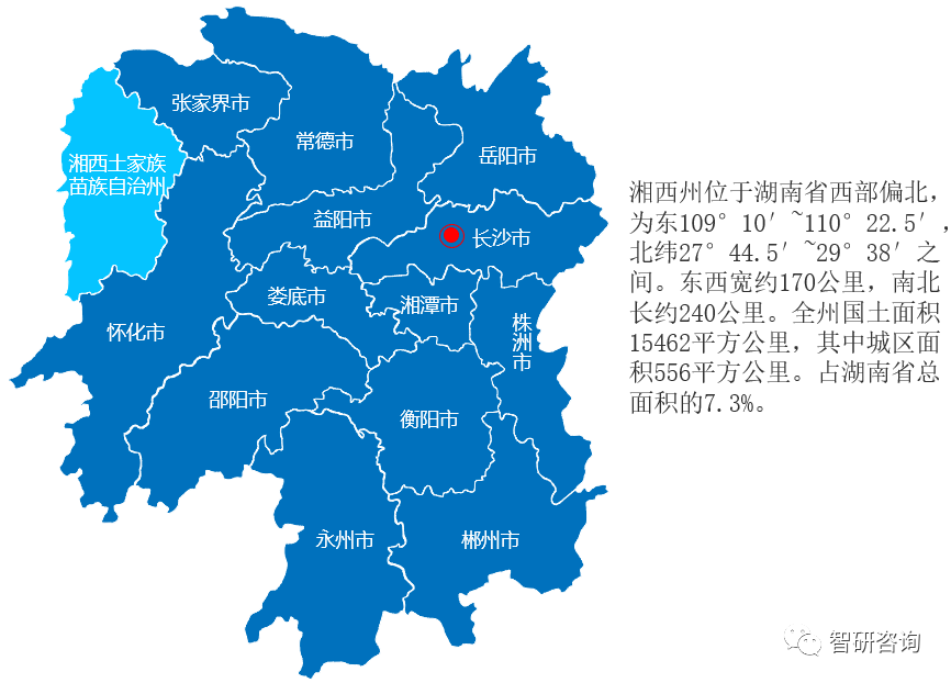 湖南省湘西土家族苗族自治州地理位置湘西州历史悠久,文化灿烂,辖区