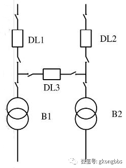 是两台断路器dl1和dl2接在线路上,因此线路的断开和投入是比较方便的