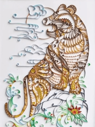衍纸制作十二生肖(虎.