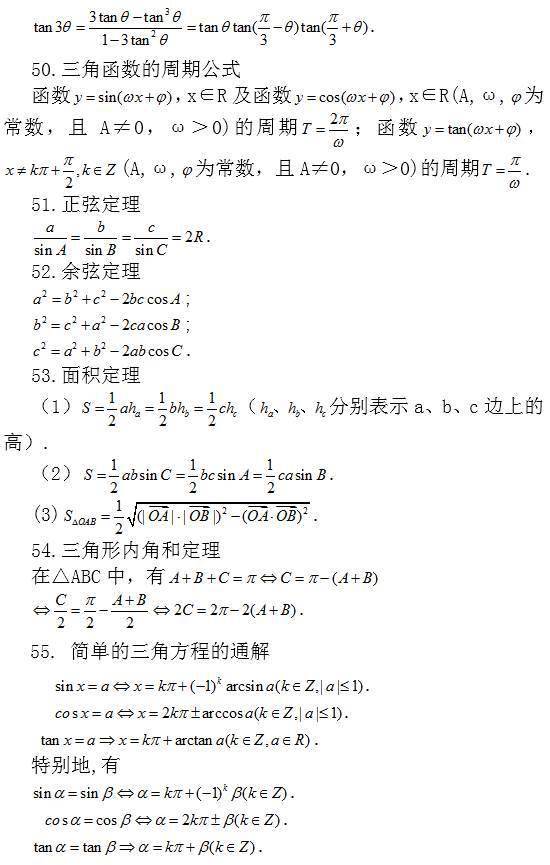 高中|高中数学常考结论203条, 涵盖高中所有重点 ! 请收好 !