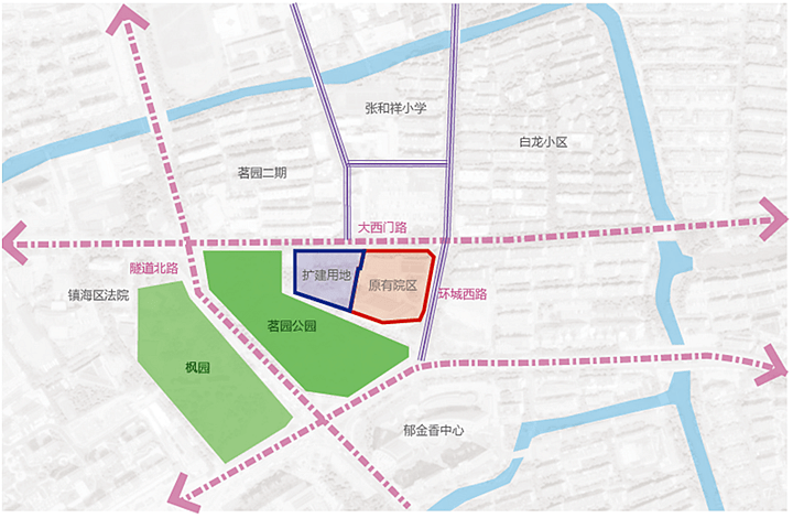 镇海区中医医院规划图