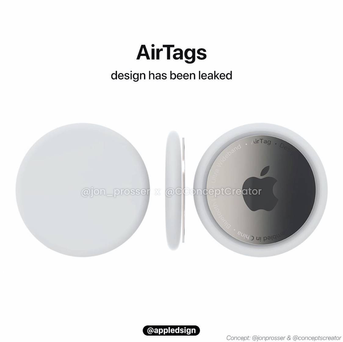 AirTags|苹果寻物防丢贴AirTags设计曝光