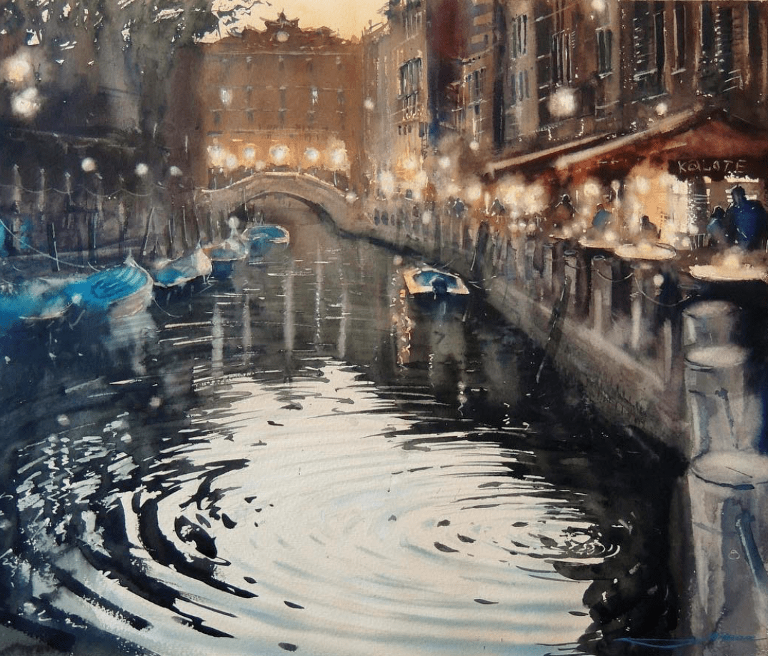 乌克兰画家—sergiy lysyy水彩作品欣赏(威尼斯风情)