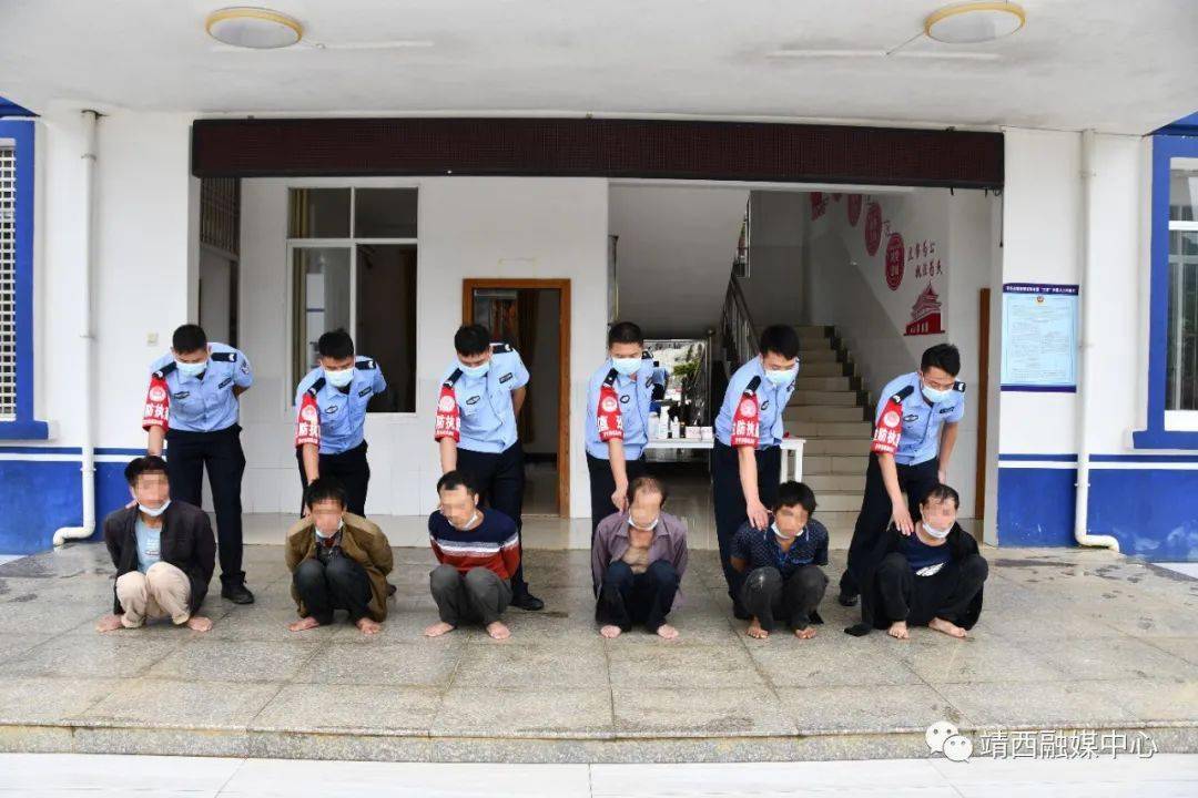 靖西岳圩边境派出所一日内连续查获6名吸毒人员