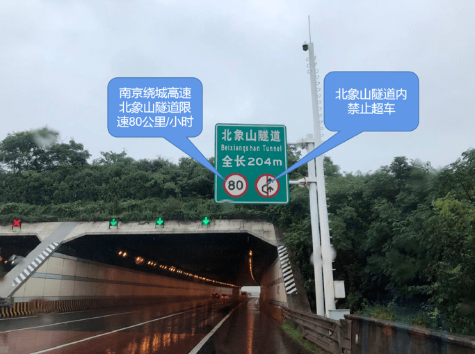 隧道限速,禁止超车标志