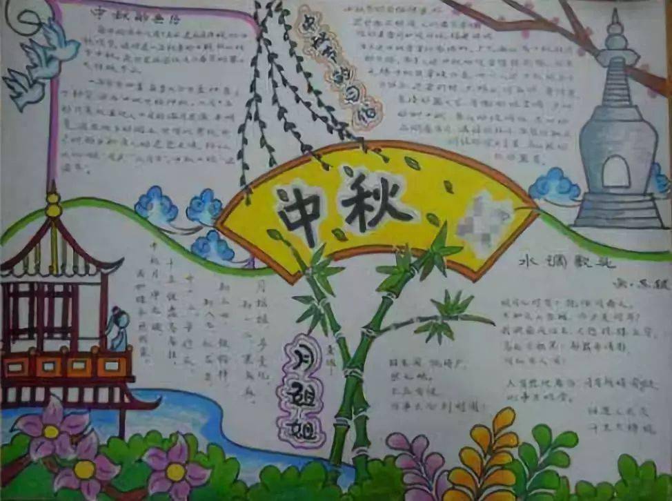 关于中秋节的好词,好句,好段,好篇 手抄报!