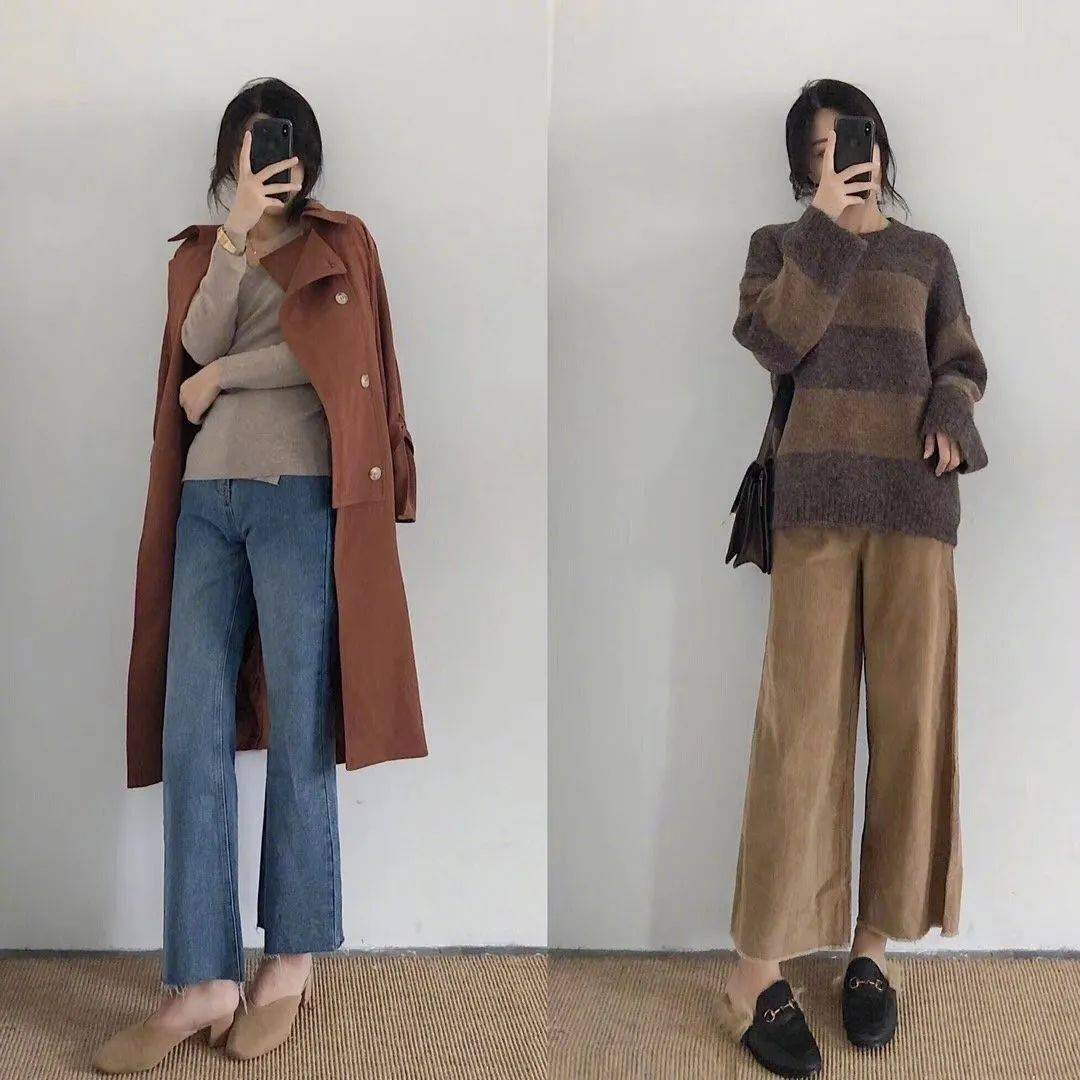 卡其|18套初秋“温柔低调”的质感通勤穿搭!