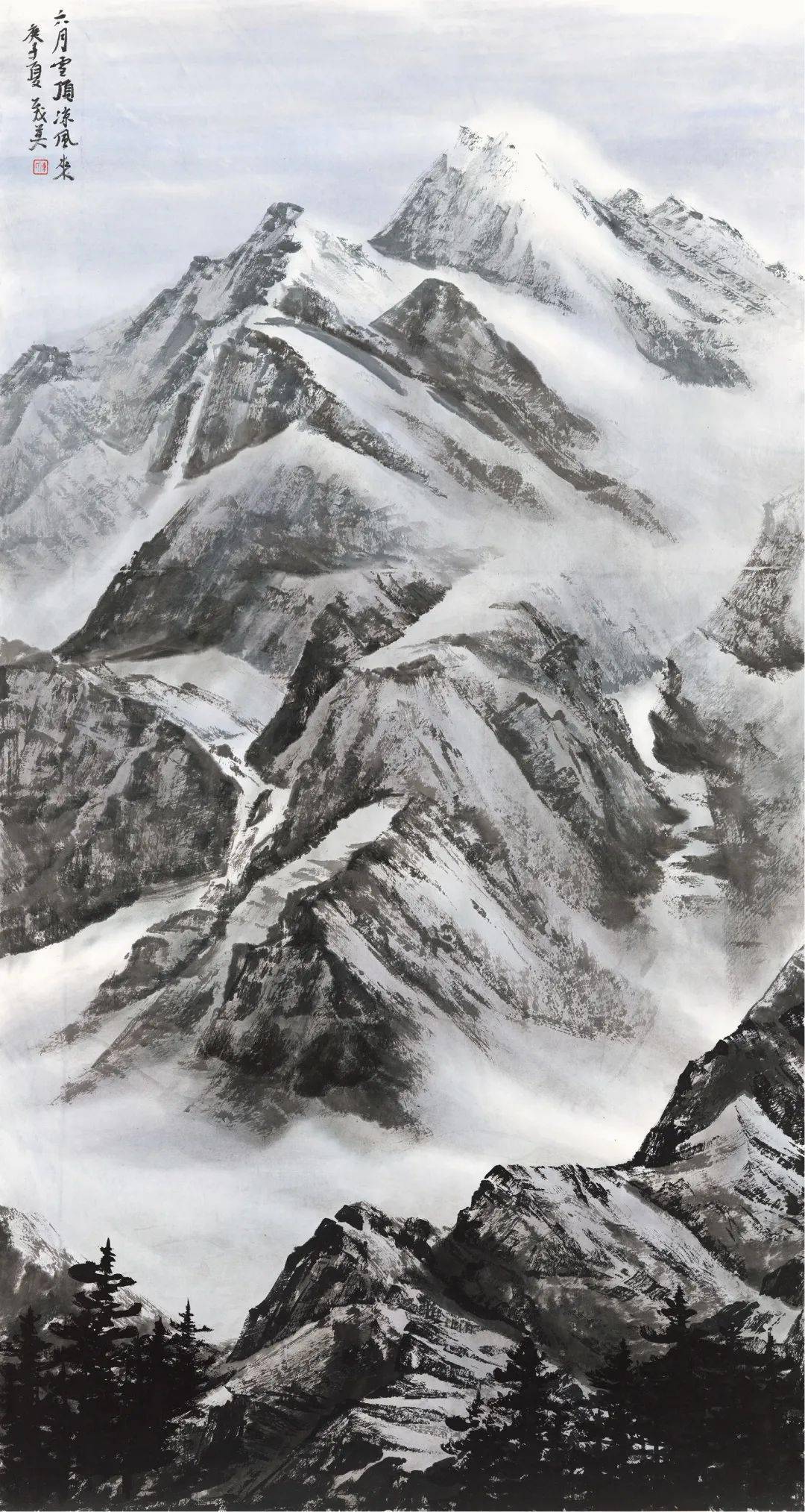 大国脊梁61圣境峰光高原雪山画派作品展陕西西安开幕