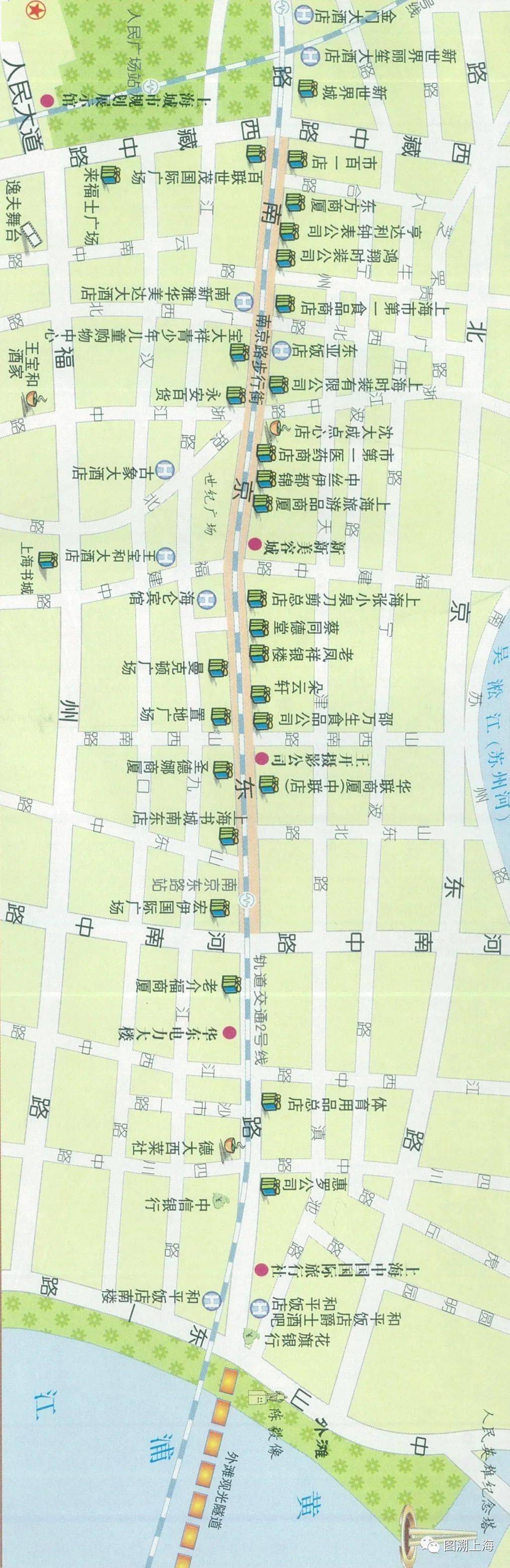 2006年地图中的南京东路 以2010年世博会为契机,南京路继续深化结构