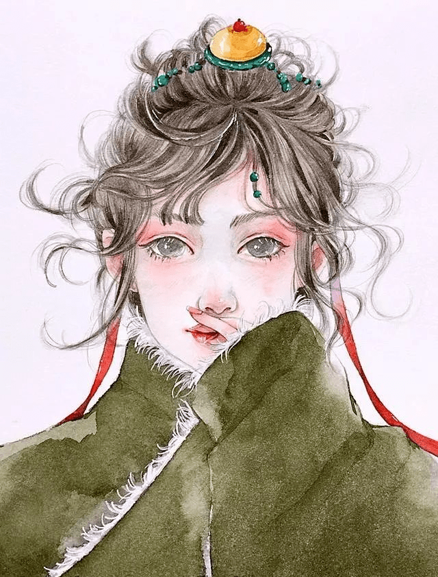 水彩画手绘少女心爆棚的水彩插画