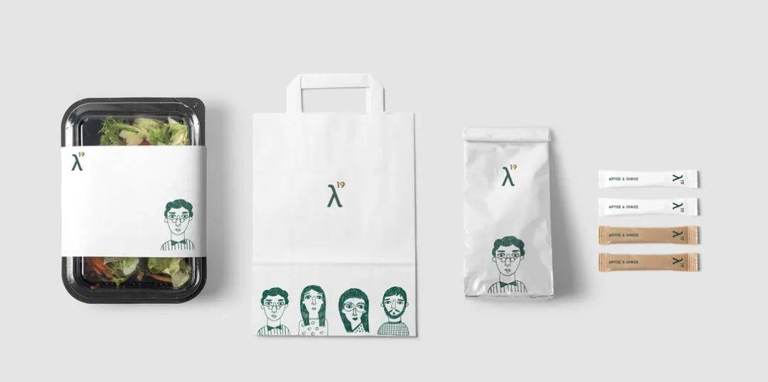 品牌|品牌 | 希腊美食餐厅品牌视觉设计，清新时尚~