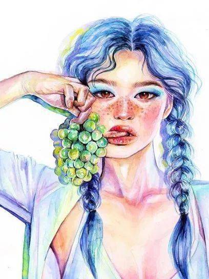 水彩|沉迷眼睛刻画的小伙伴看过来！Lina的水彩人物肖像步骤统统分享给你！