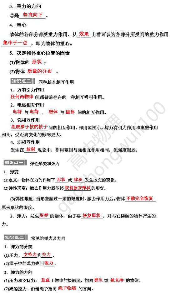 物理|物理必修一（高一上）知识点考点汇总，考试会背这些就够了！熬夜整理