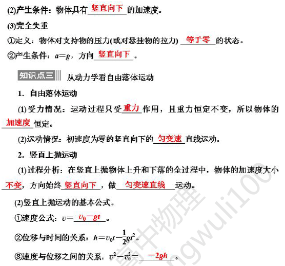 物理|物理必修一（高一上）知识点考点汇总，考试会背这些就够了！熬夜整理