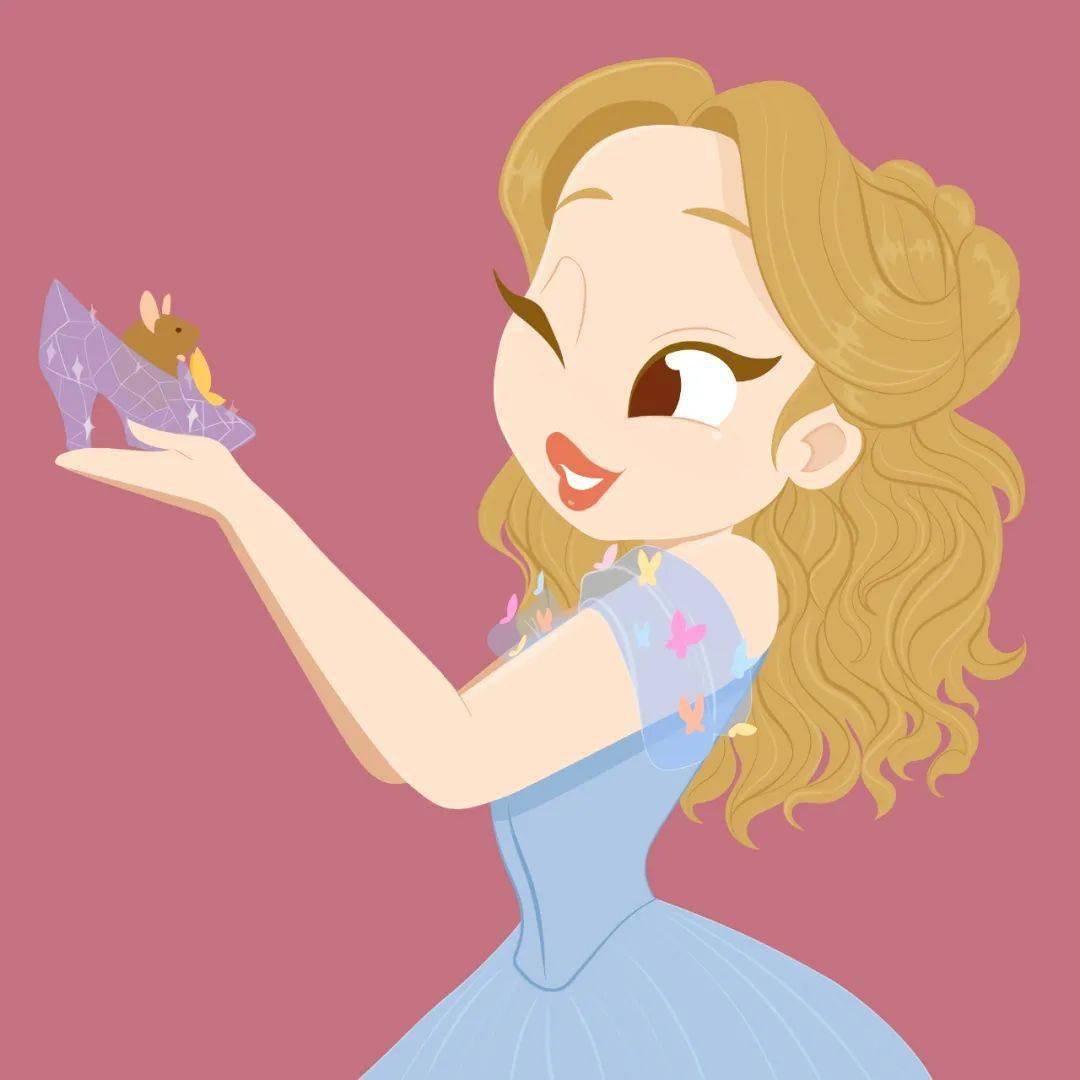 闺蜜头像迪士尼公主插画头像