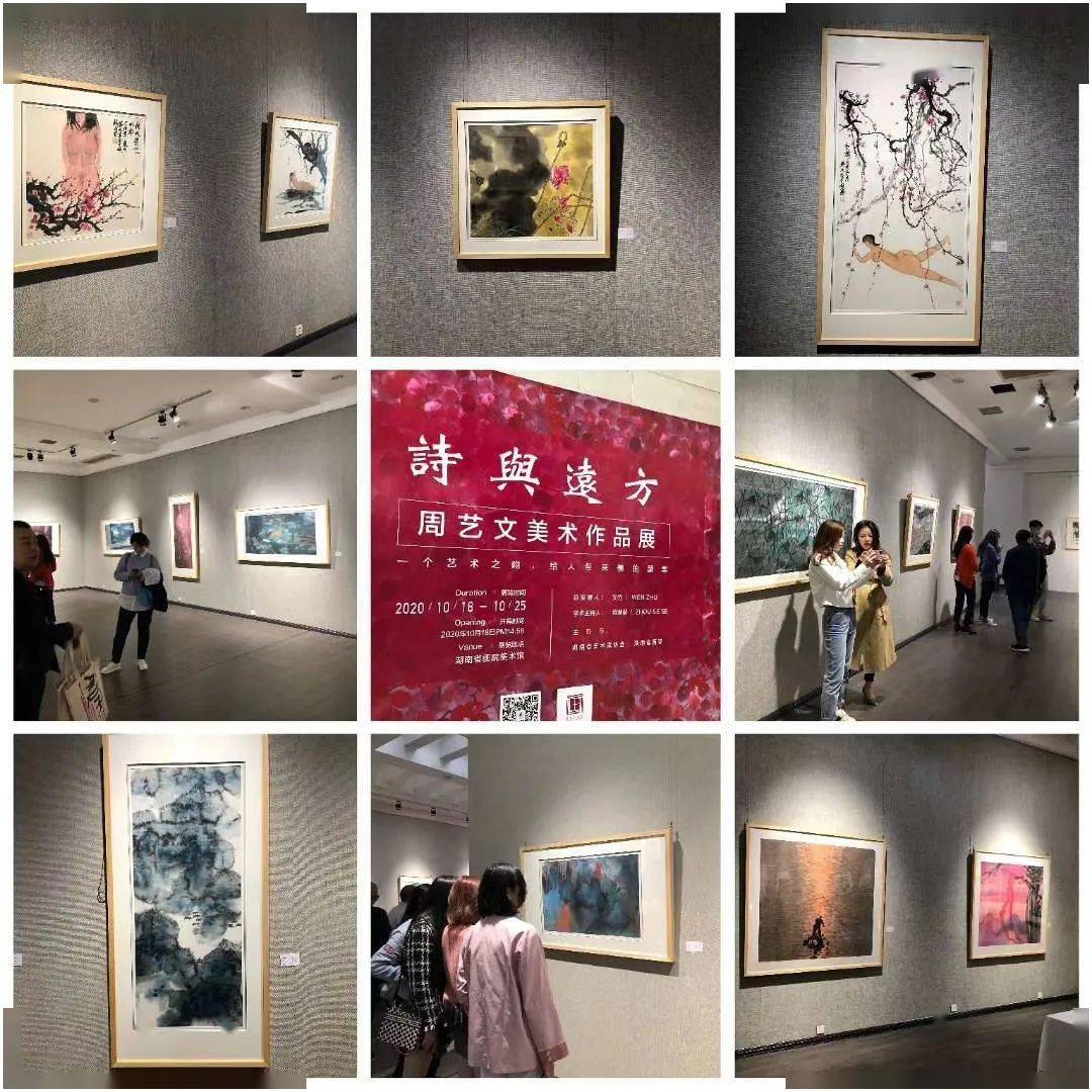 诗人周艺文"诗与远方"美术作品展在长沙举办