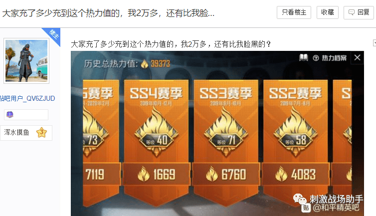 和平精英花多少钱才有上万热力值土豪脸黑欧皇的数据太吓人