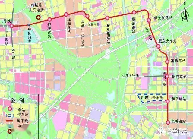 合肥轨道交通2号线东延线路线图 合肥轨道交通3号线南延线