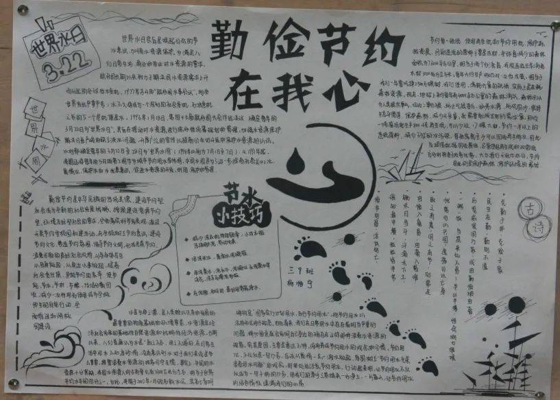 "厉行节约,反对浪费,从我做起"主题手抄报优秀作品展