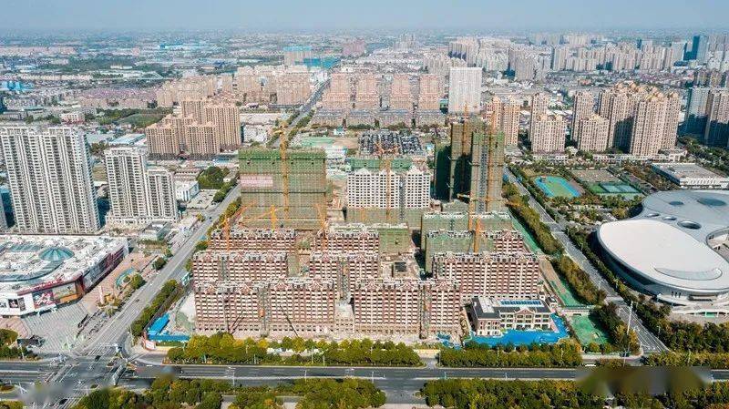 奥体新城·御府正面航拍图.