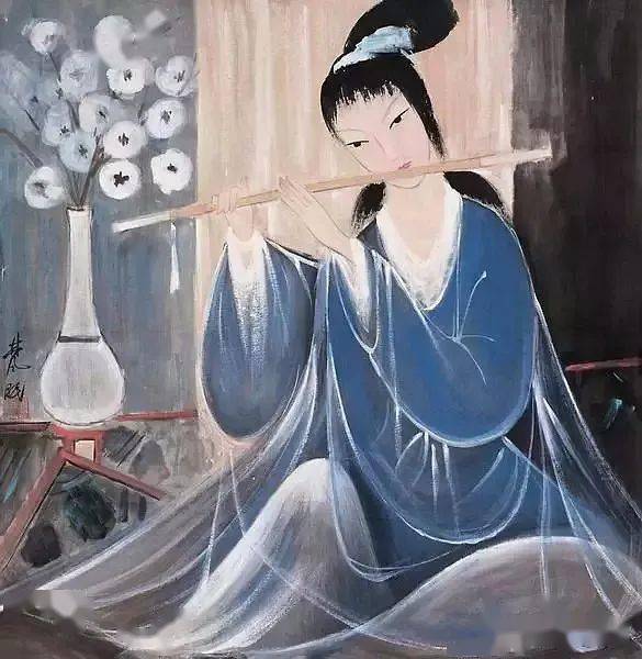 林风眠的绘画特点:一是正方构图,二是无标题,现代与传统结合