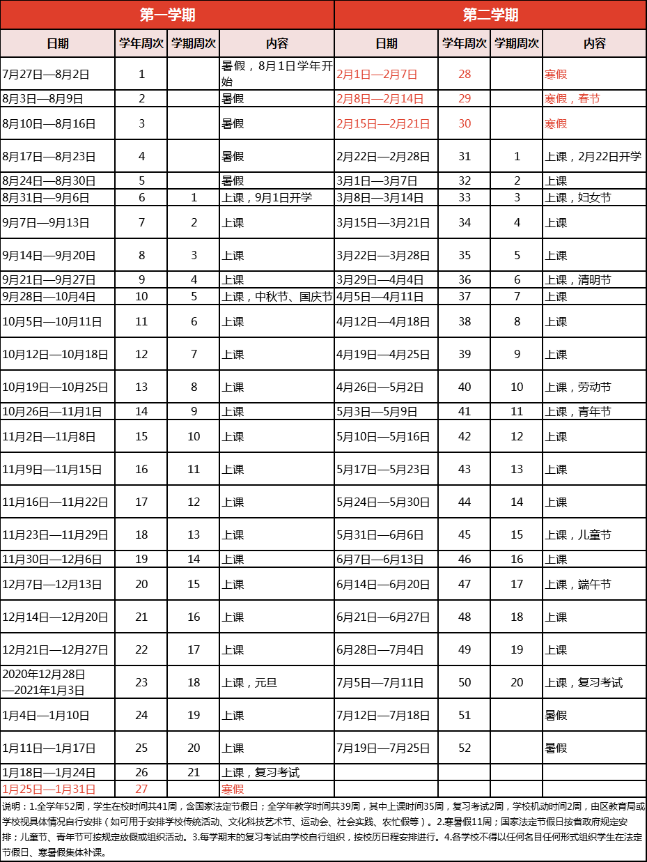 时间表|广州中小学校校历时间表来了 快来看寒假时间！