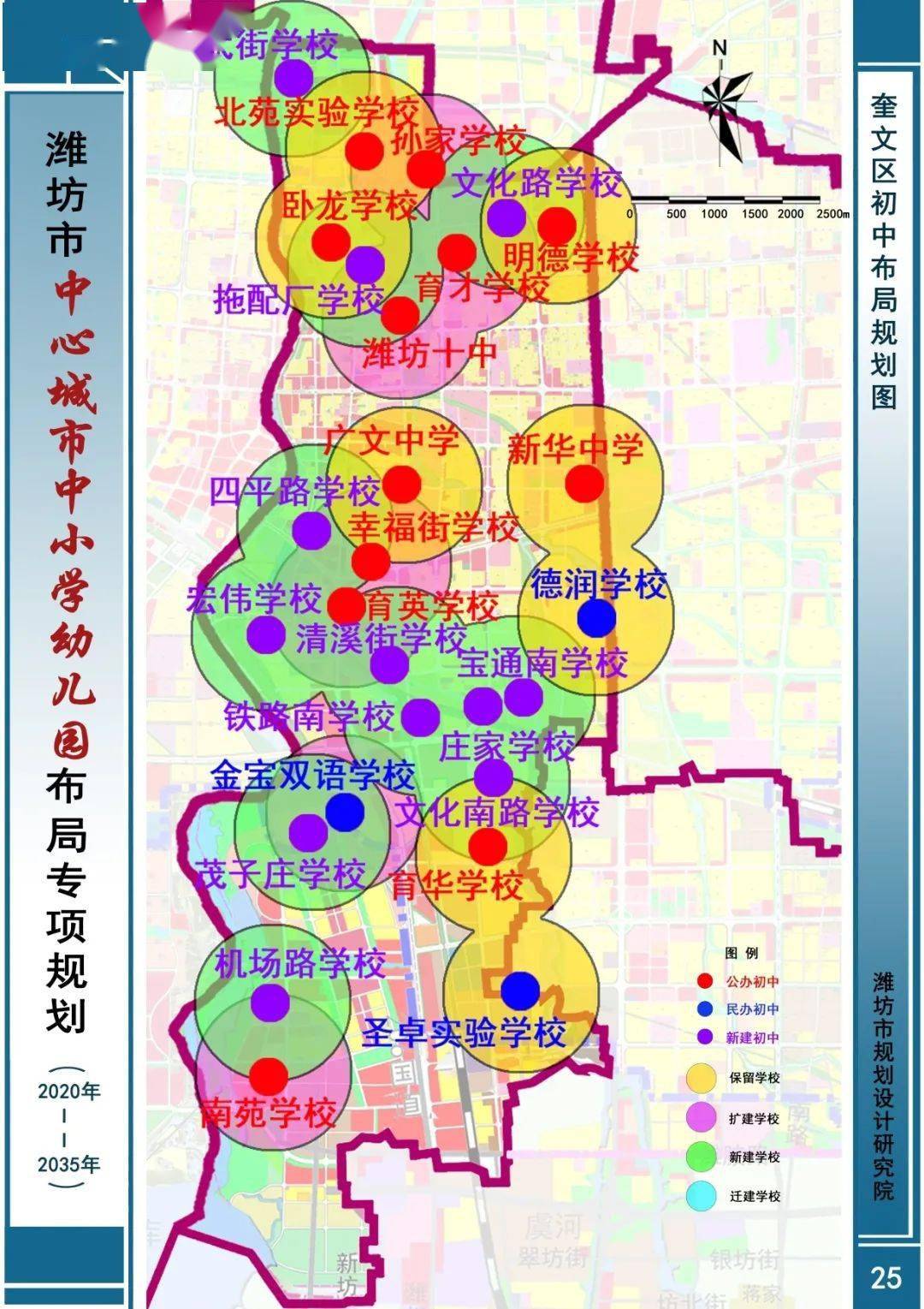 潍坊市中心城市中小学幼儿园布局曝光!涉及奎文,潍城,高新