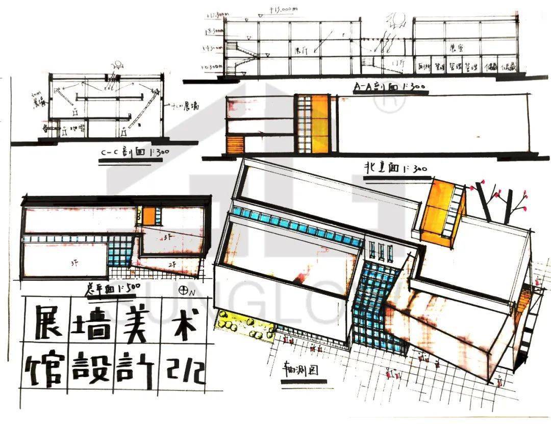 快题模考解评图05|大快题真题——展墙美术馆设计