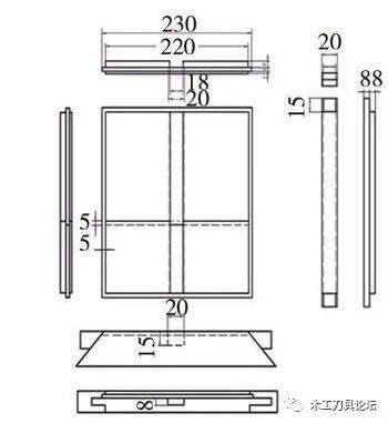 攒边打槽装板,龙凤榫,穿带榫零件图(mm)