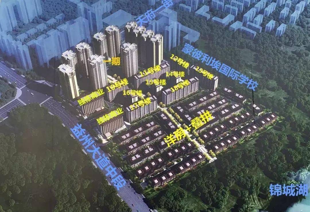中洲·锦城湖岸二期项目整体规划图