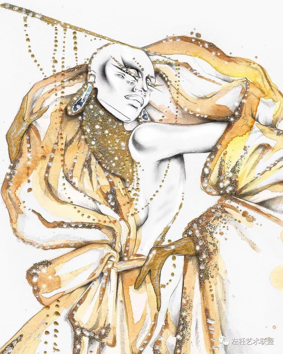 时尚|时装画上的褶皱不知怎么画？向这位时尚插画界的＂三宅一生＂学习一下！