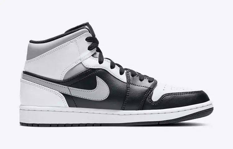 air jordan 1 mid "white shadow"黑白灰影子