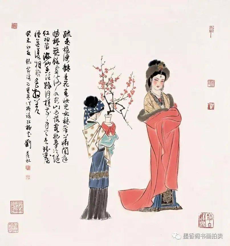 刘旦宅 《红楼人物·宝琴立雪》 2003年 上海中国画院藏