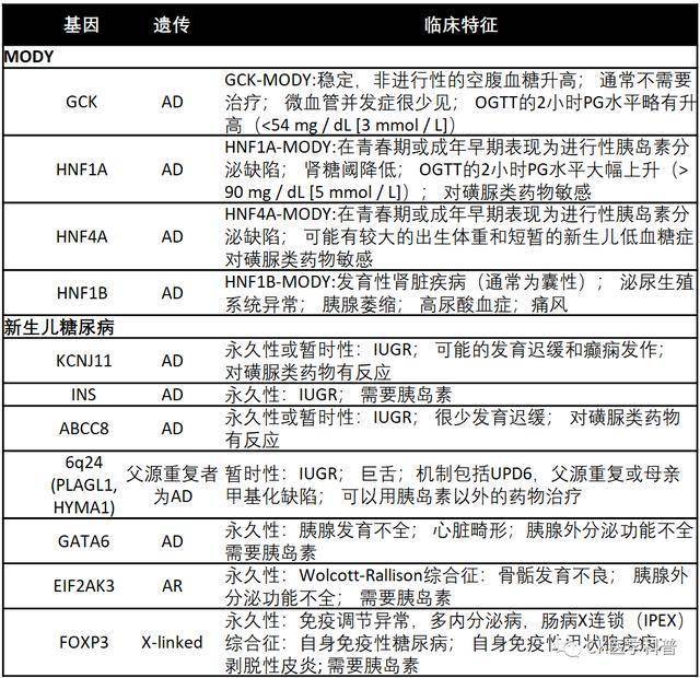 表2.6 单基因糖尿病最常见原因(102)