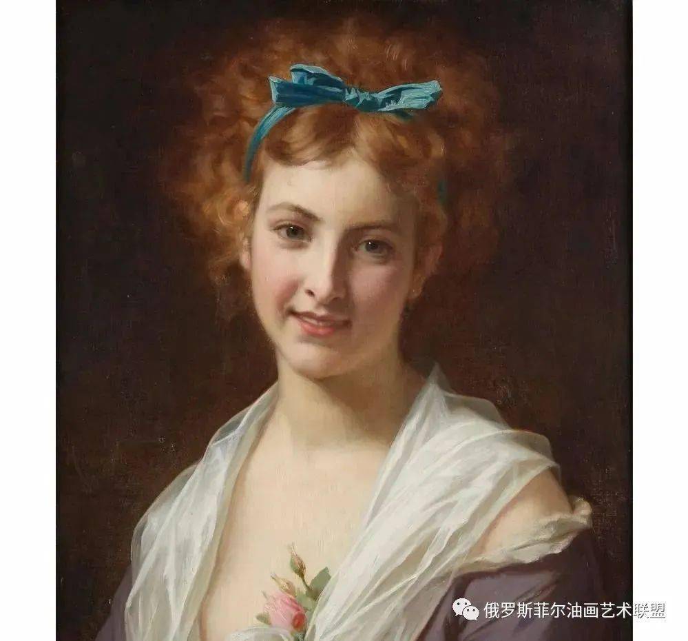 法国画家休格·梅尔女性人物油画作品欣赏