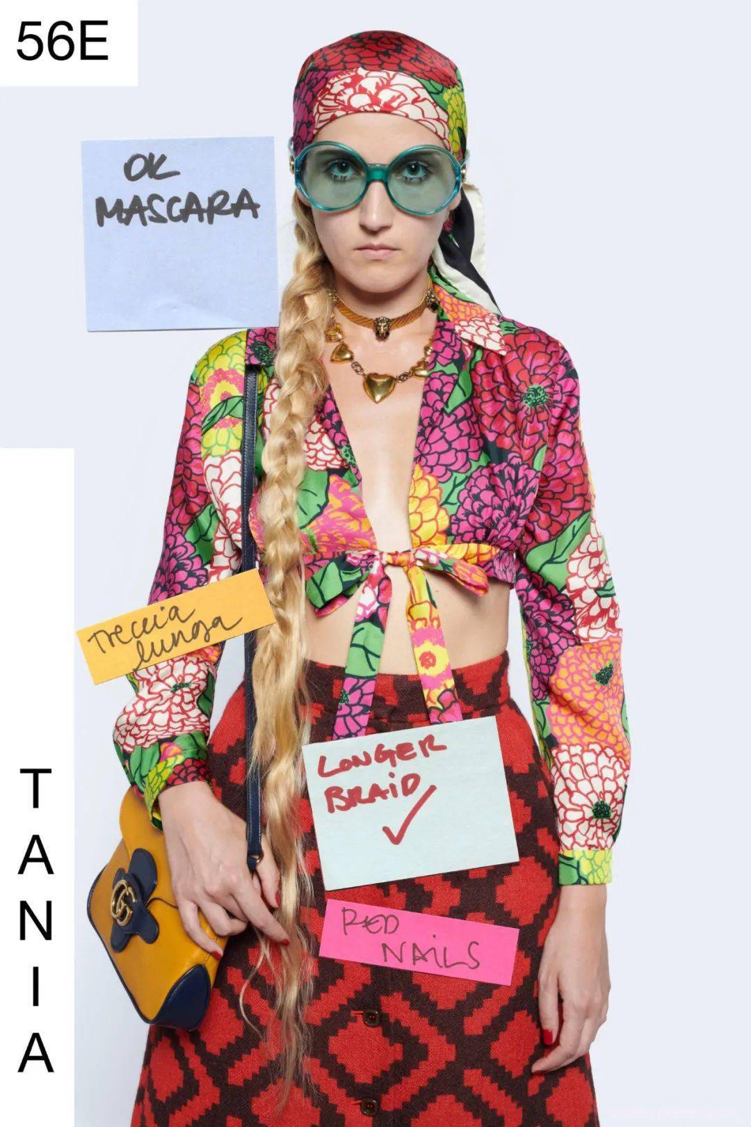 gucci 2021resort | 打破常规时装周发布的便利贴女孩 初衣服装设计 7