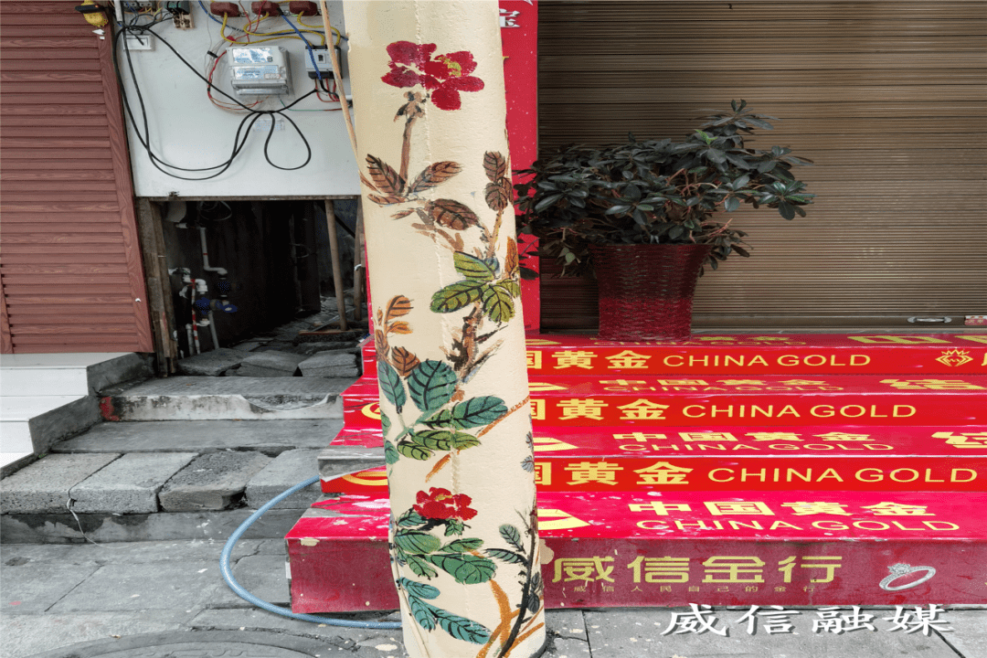 漂亮!威信县城的电箱,电杆都穿上了油画"新衣"