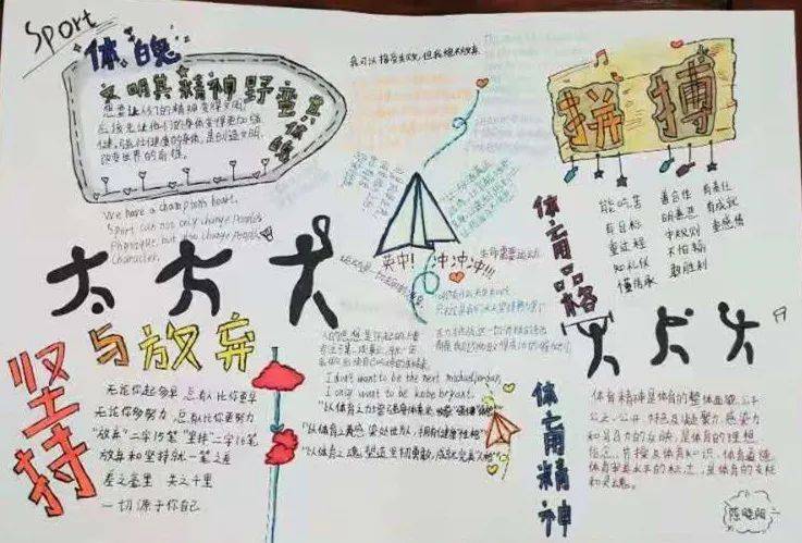 【体育精神】岱岳实验中学体育特长遇到手抄报:力量从