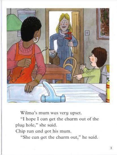 at the watering hole,thehole wilma's mum was washing her hands at the sink.