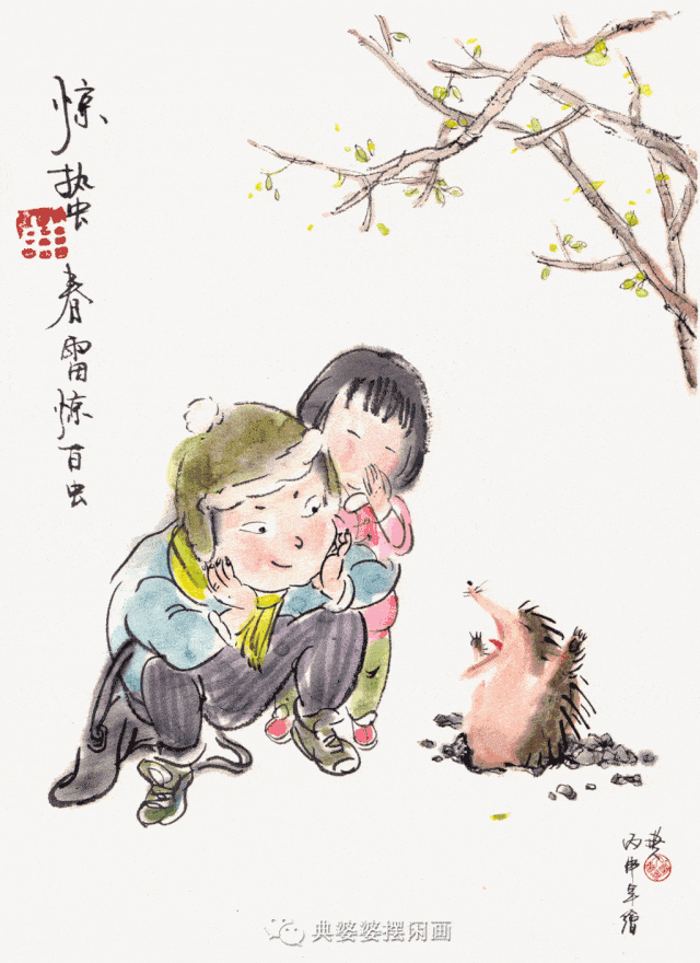 今日小雪看这位婆婆画的24节气动图超暖