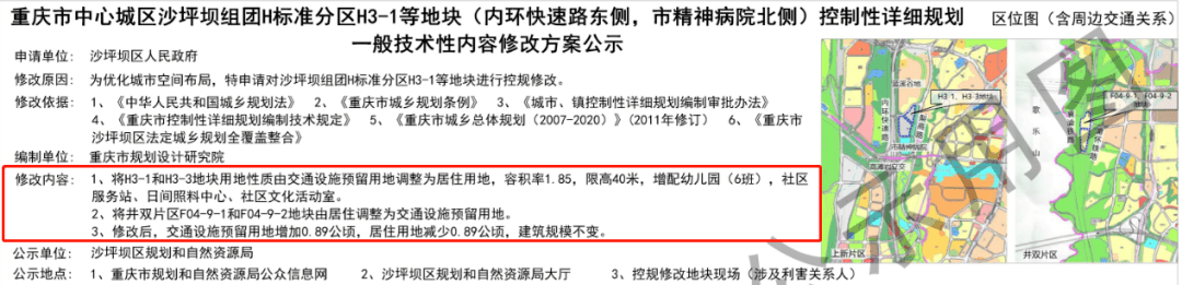 11月22日,重庆市规划和自然资源局网挂出了  唐家沱n1-15-1/03 等