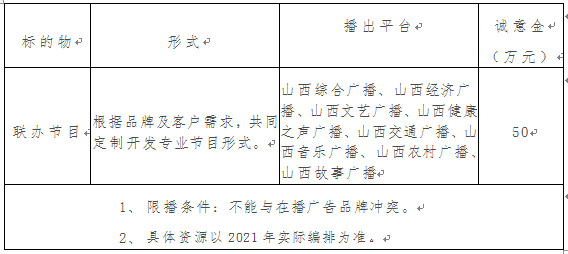 招标！山西广播电视台公告！