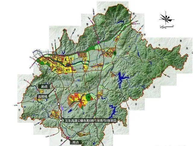 11月20日,义东高速公路东阳(南市至南马)段项目的规划选址公示.