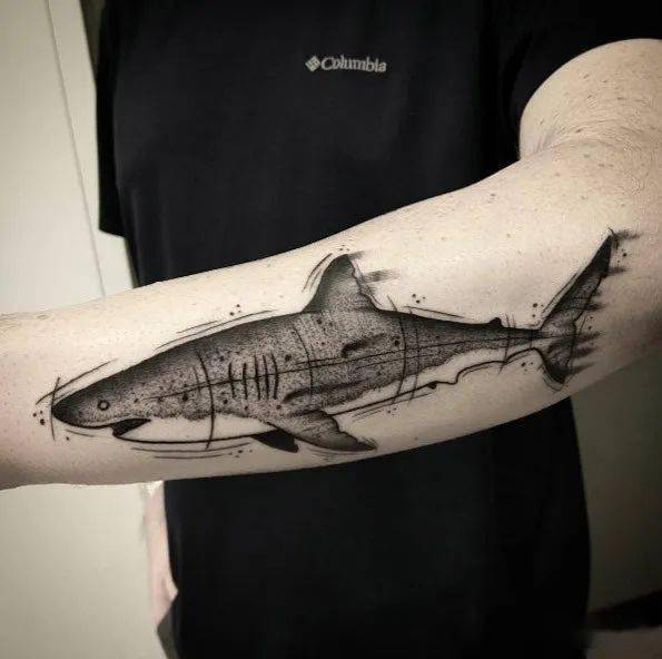 纹身手稿38款鲨鱼图案你最喜欢哪一个