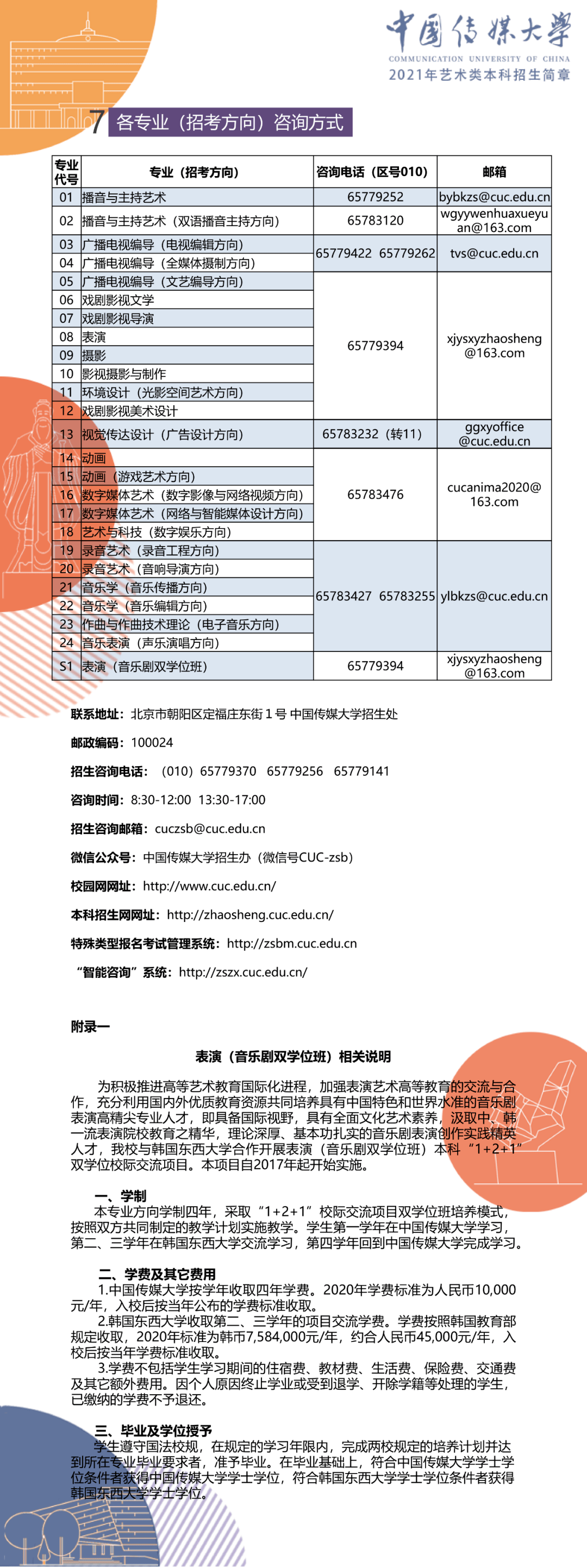 招生简章丨中国传媒大学2021年艺术类本科招生简章