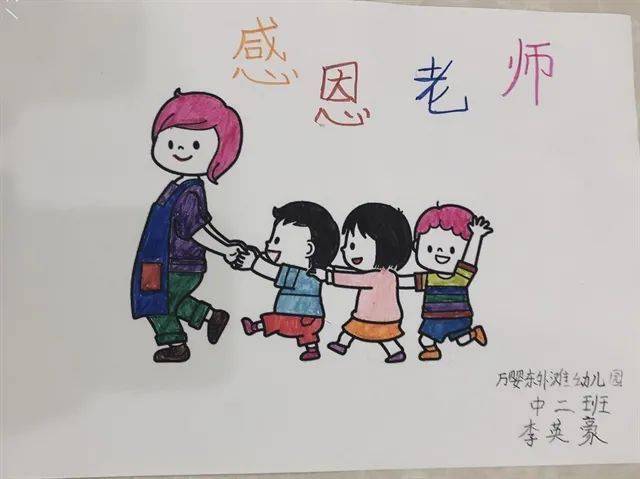 童趣有爱好老师长什么样万婴幼儿园的小朋友们这样画