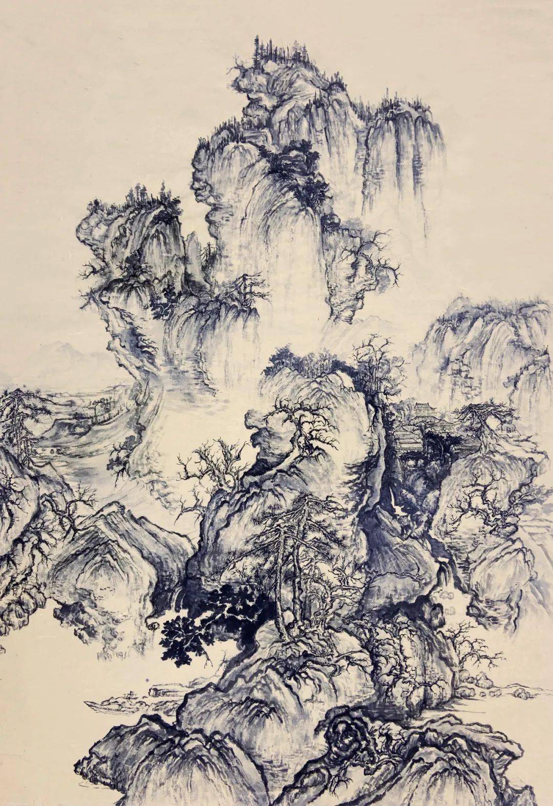 这次山水课程是绘画原画大张山水画,我临摹的是郭熙的《早春图》.