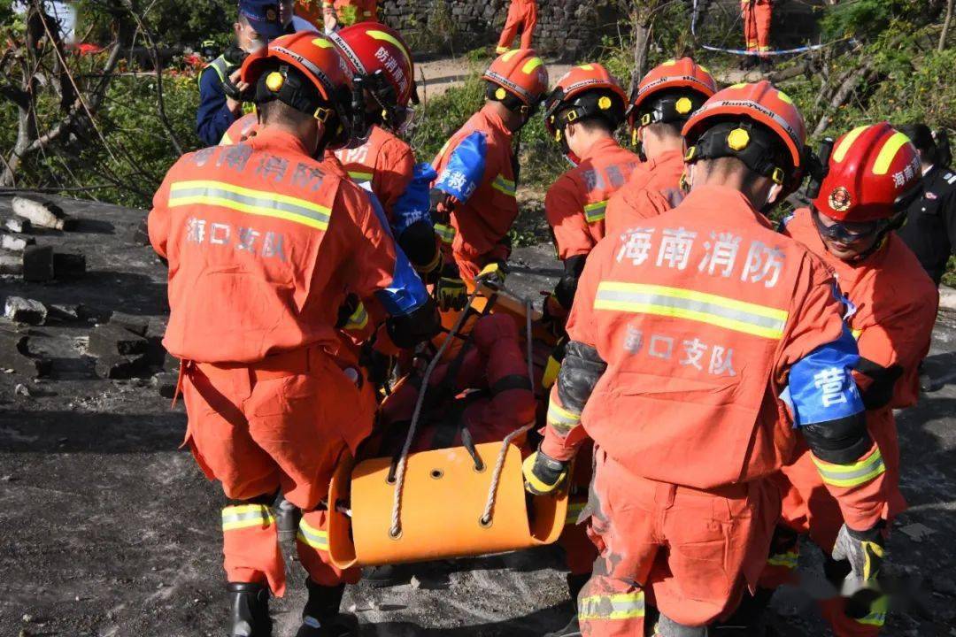 迅速集结区域联动海口消防圆满完成海南省消防救援总队年度跨区域地震