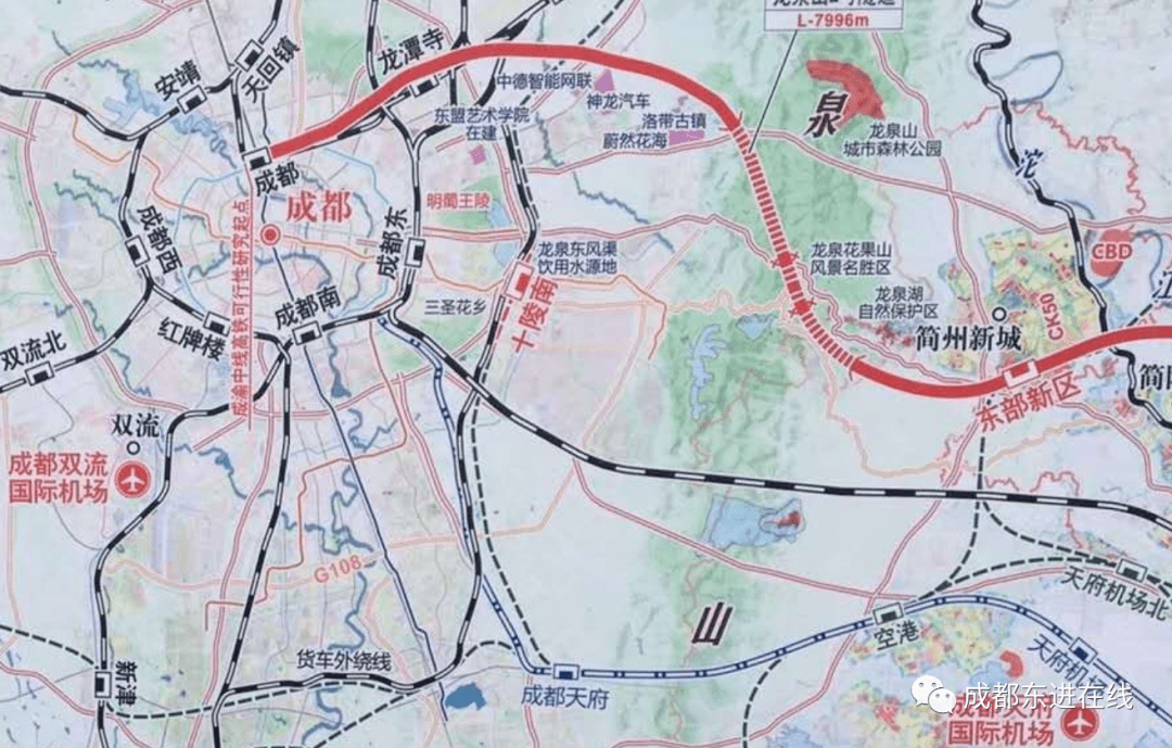 高铁龙泉十陵南站或三倍东部新区站