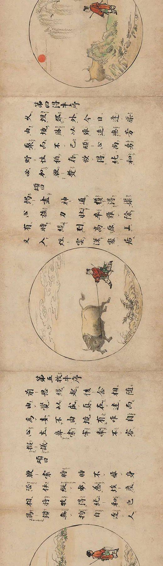 这幅宋代长卷用十幅图画寓意禅宗修心证道如牧牛